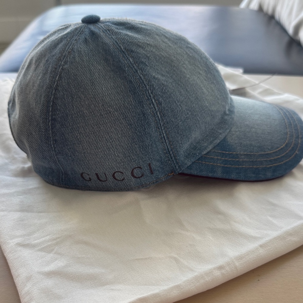 Gucci Light Blue Denim Hat